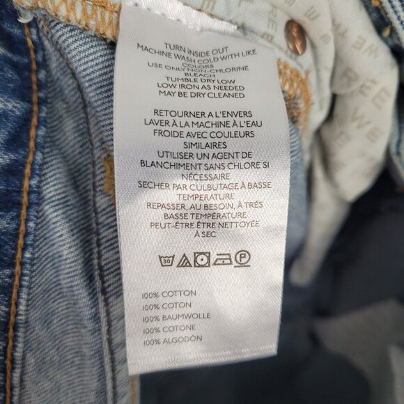 Free People We The Free Tennessee Low Rise Boyfriend Jeans Montrose Blue Size 28 - Picture 11 of 13